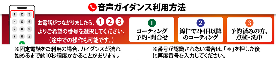 音声ガイダンス利用方法